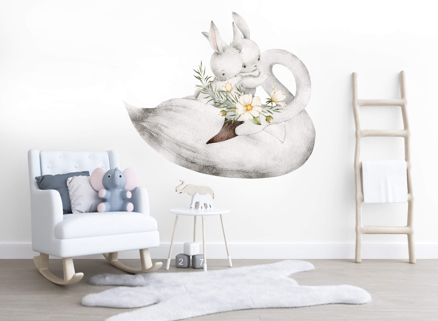 White Rabbits Wall Sticker