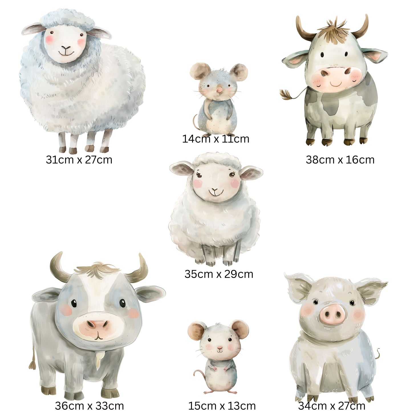Farm Animal Decals