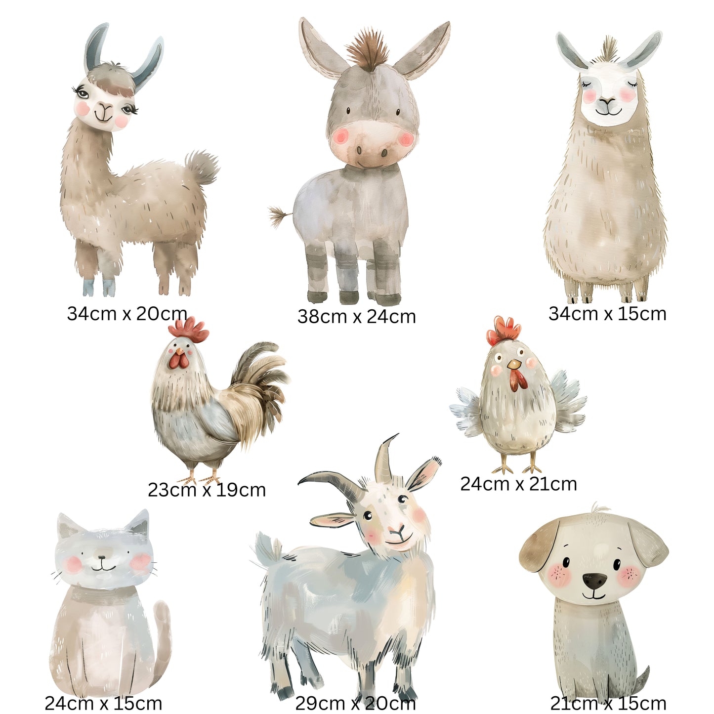 Farm Animal Decals