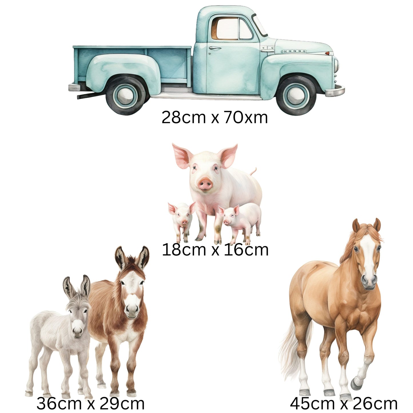 Farm Animal Wall Stickers
