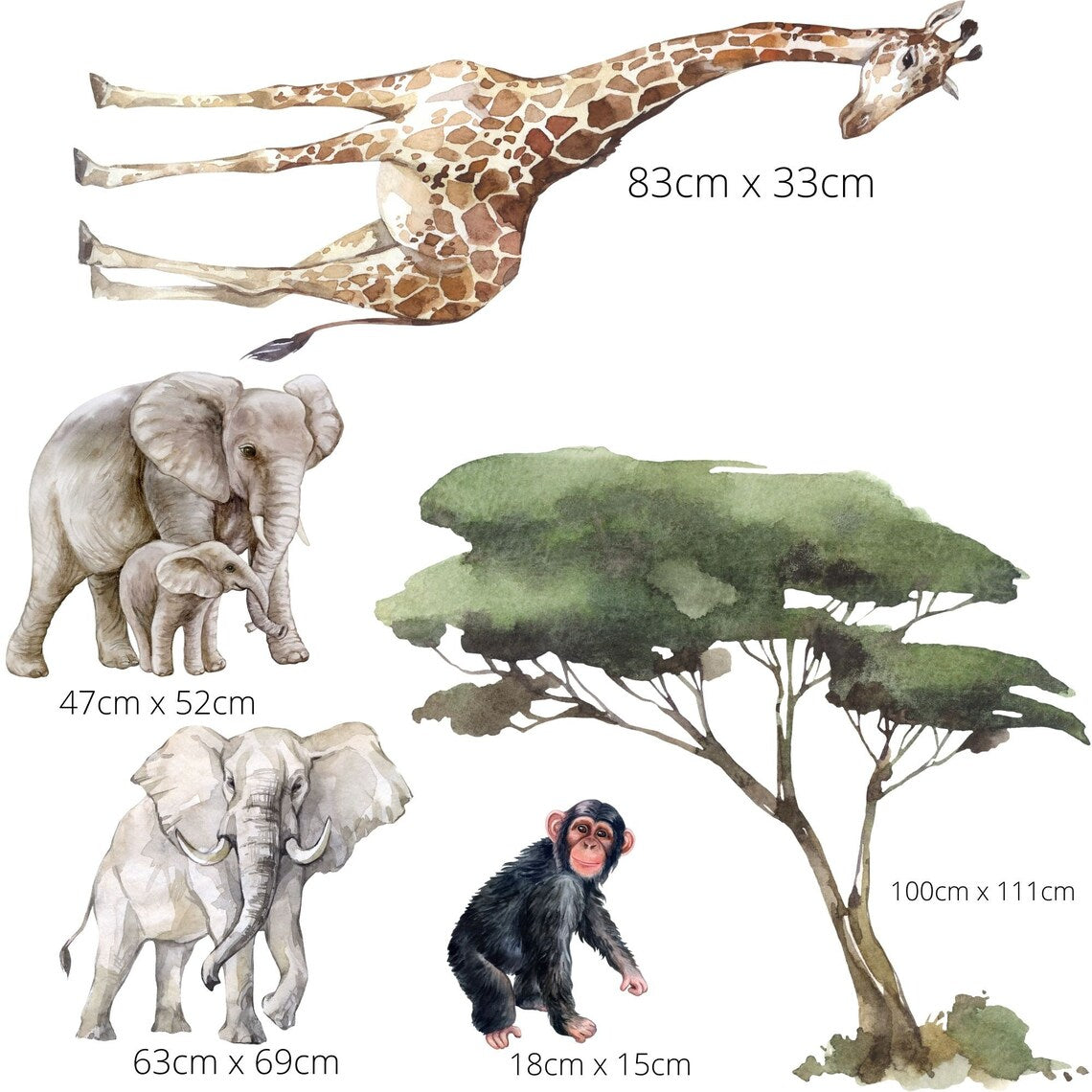 Safari Nursery Wall Stickers
