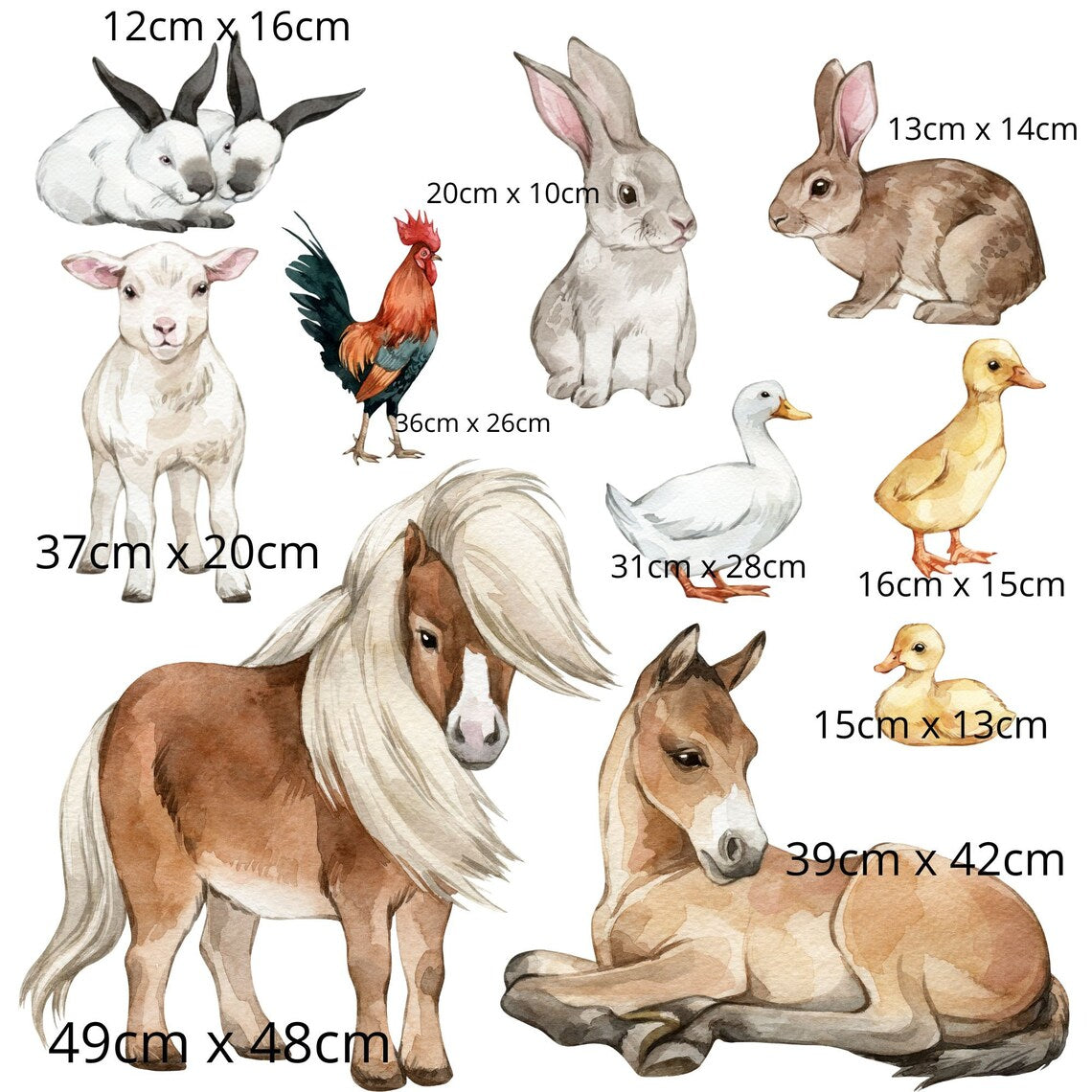 Farm Animal Wall Stickers