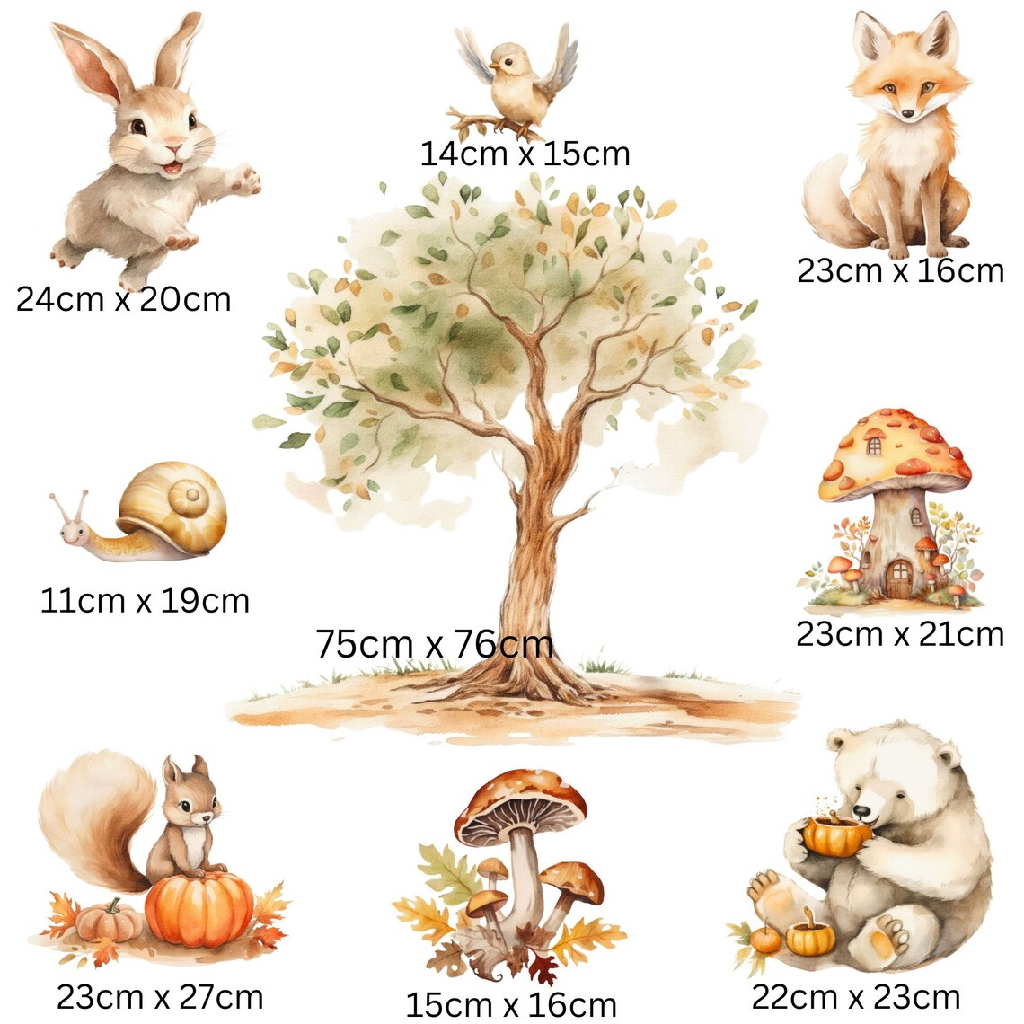 Woodland Nursery Wall Stickers
