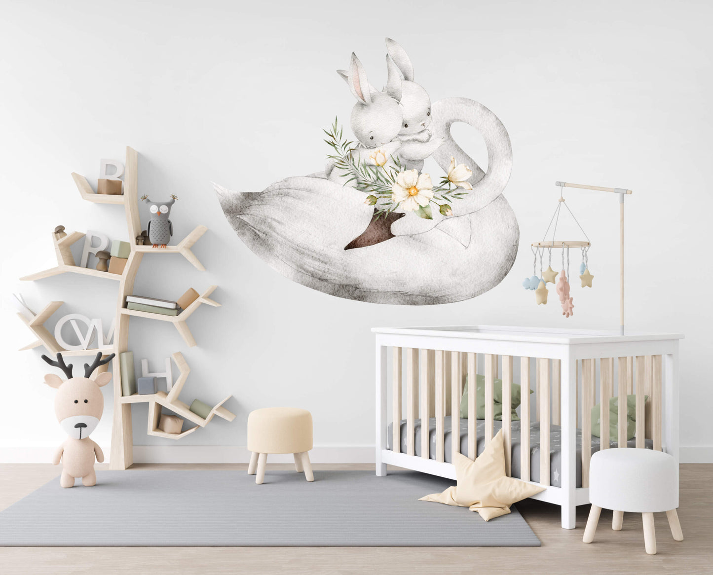 White Rabbits Wall Sticker