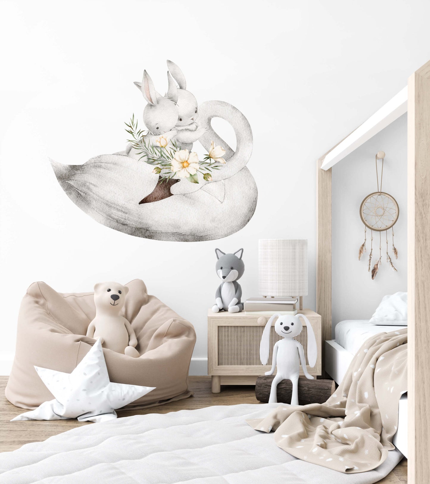 White Rabbits Wall Sticker